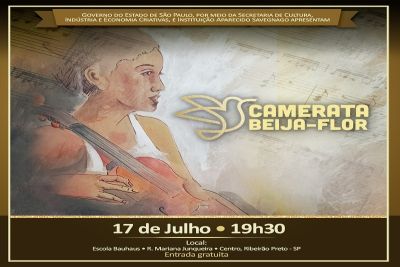 Camerata Beija-Flor faz apresentação em Ribeirão Preto na próxima quarta-feira, dia 17