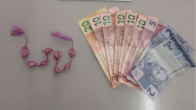 GM apreende bolsa com crack e dinheiro em ponto de tráfico em Ibaté