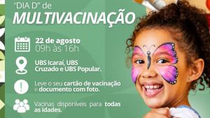 Ibaté realiza “Dia D” de Multivacinação neste sábado, dia 22 de agosto