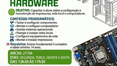 Fesc abre inscrições para curso gratuito de formação em Hardware