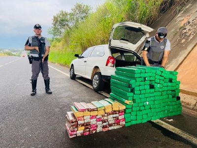 PM Rodoviária prende jovem com mais de 300kg de maconha