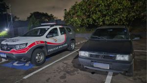 Fuga termina com localização de veículo furtado no Cidade Aracy
