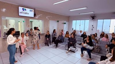 Secretaria de saúde realiza palestra sobre aleitamento materno