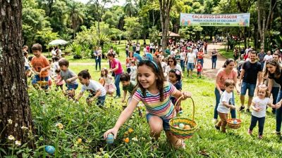 Parque Ecológico promove caça aos ovos com atividades educativas e recreativas