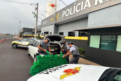 PM Rodoviária apreende quase 600 kg de maconha