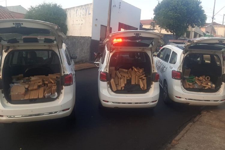 PM prende três e apreende quase 400 kg de maconha em chácara