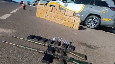 PM Rodoviária apreende 158 kg de pasta base de cocaína e dois fuzis em rodovia de SP