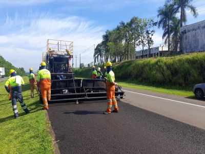 Eixo usa técnica inédita em pavimento na SP 304