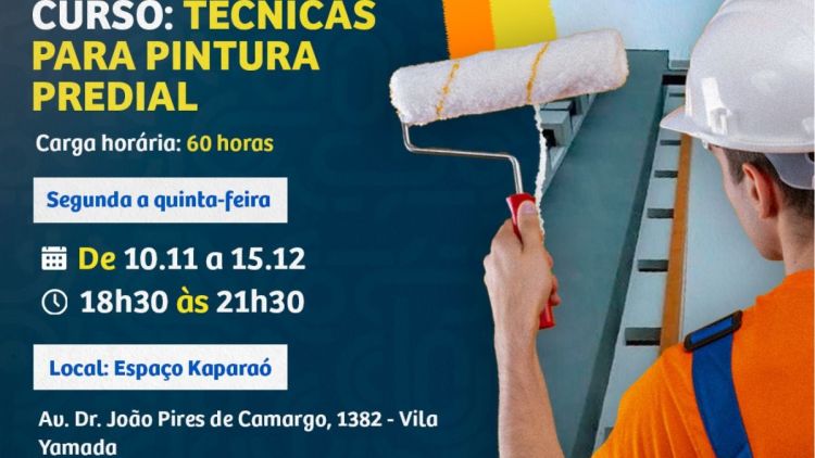Prefeitura de Araraquara e Senai oferecem cursos gratuitos de pintura decorativa e predial