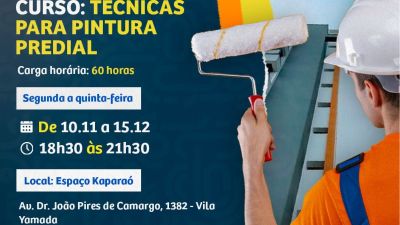 Prefeitura de Araraquara e Senai oferecem cursos gratuitos de pintura decorativa e predial