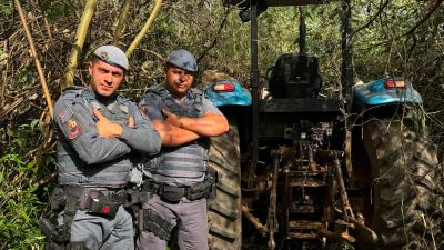 Rastros em canavial levam PM a localizar máquinas agrícolas furtadas na zona rural