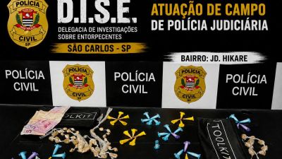 Polícia Civil flagra esquema de tráfico e prende jovens em São Carlos