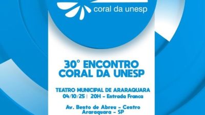 Encontro Coral da Unesp: sábado (04) no Teatro Municipal