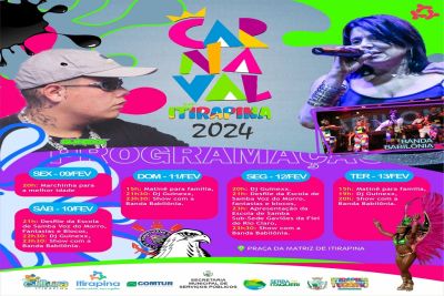 Confira a programação do Carnaval em Itirapina