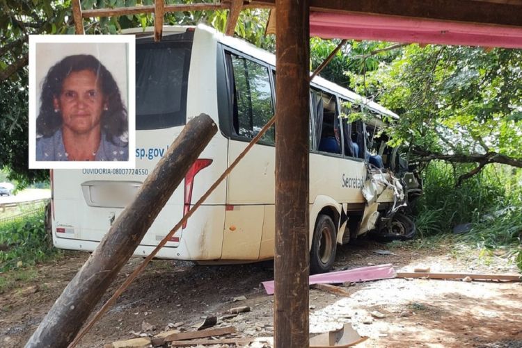 Mulher morre após ônibus que transportava pacientes de Fernandópolis bater na traseira de carreta