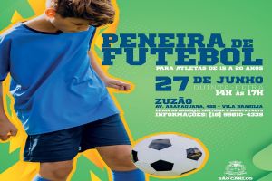Secretaria de Esporte realiza peneira de futebol nesta quinta-feira no Zuzão