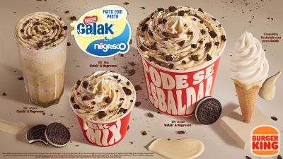 Burger King® apresenta linha de sobremesas em parceria inédita com pasta Galak® &amp; Negresco® da Nestlé®